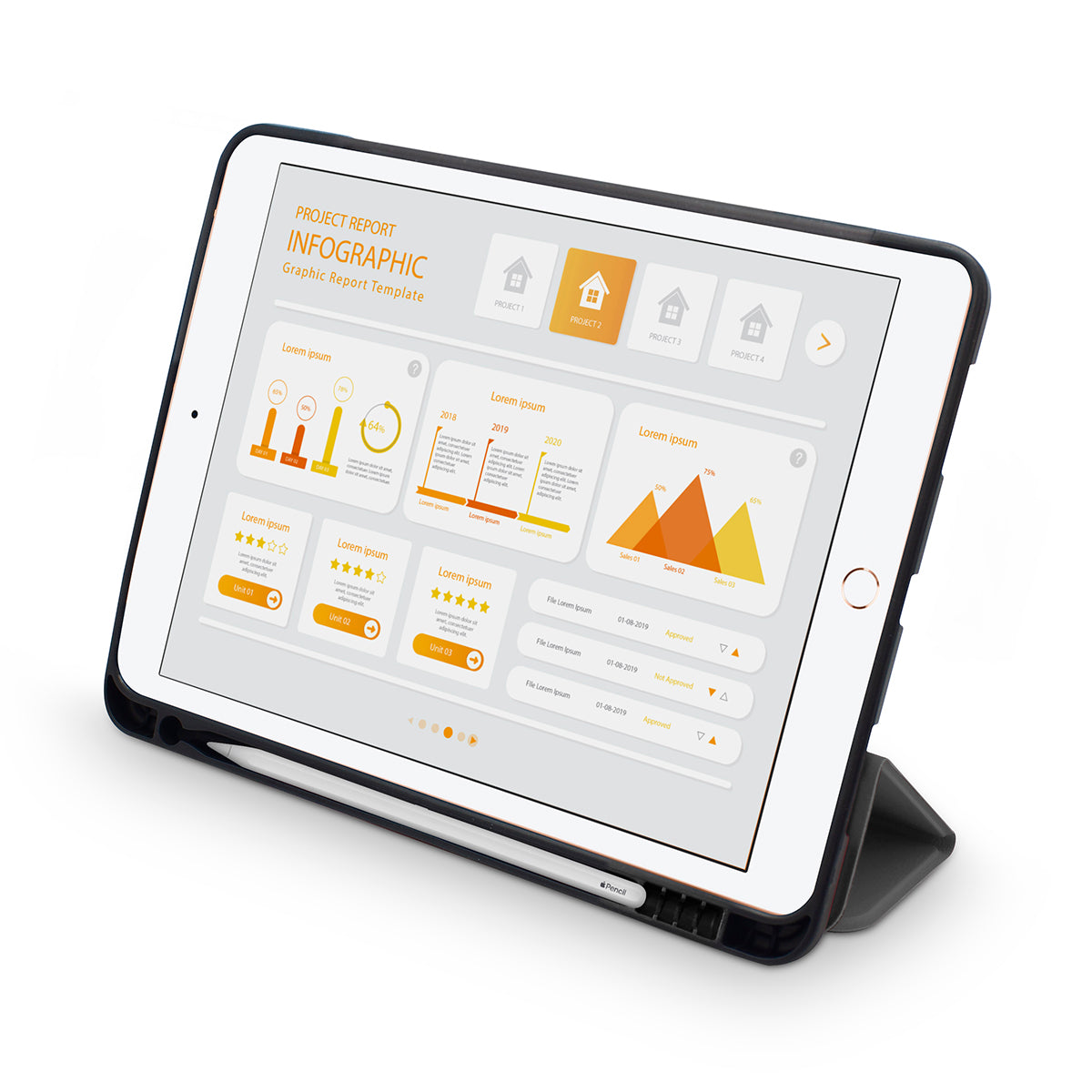 iPAD (10.2") ULTRA SLIM CASE: GREY