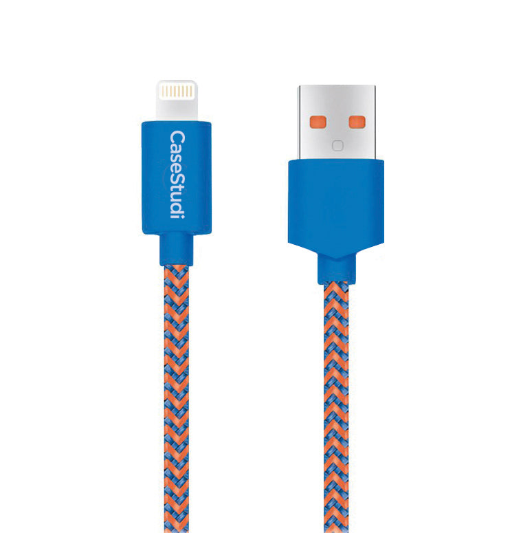 LIGHTNING CABLE: BALLISTIC LIGHT BLUE 1M