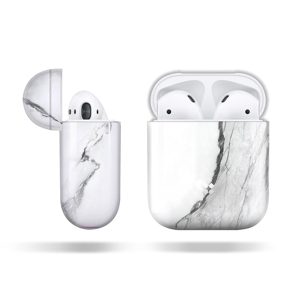 AIRPODS PRISMART 保護殼：大理石白