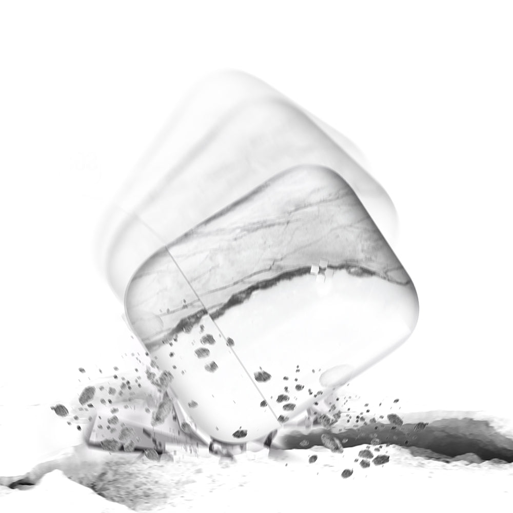 AIRPODS PRISMART 保護殼：大理石白