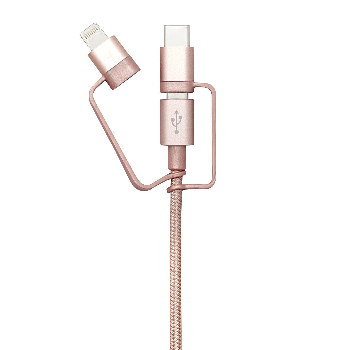 3-in-1 cable (Lightning, Type-C, Micro USB): Rose 1M