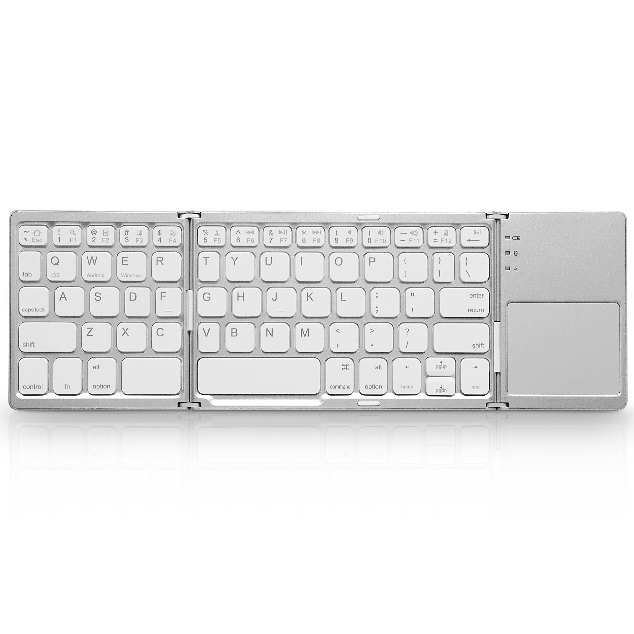 FOLDBOARD TOUCH: FOLDING KEYBOARD WITH TOUCHPAD (SILVER)